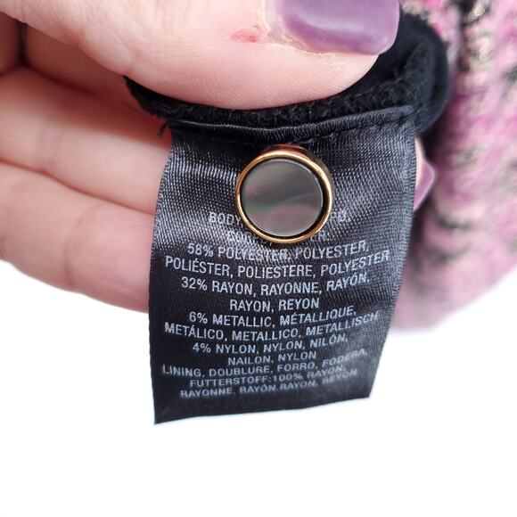 Maeve Boho VTG inspired Tapestry Paisley Geometric Metallic Shift Dress Lined XS - Picture 7 of 11